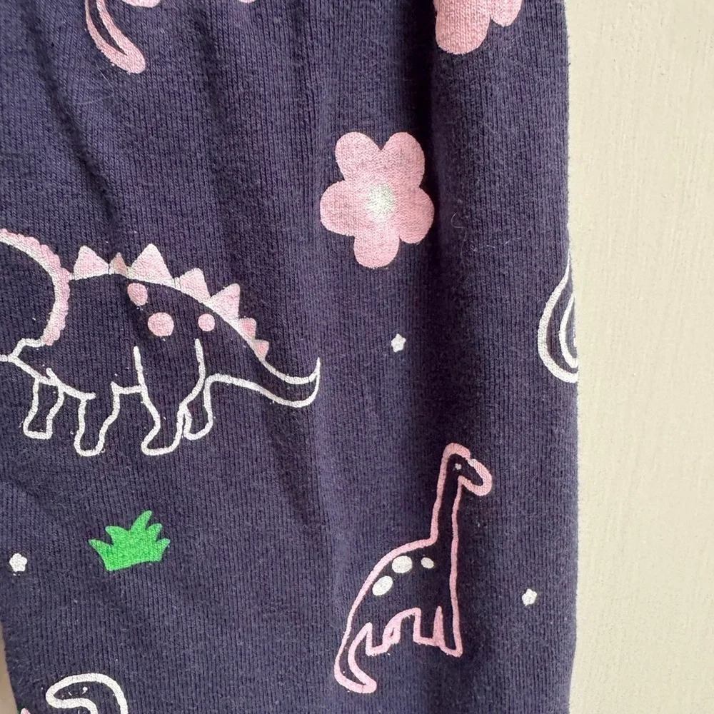 Little Bety Girls Size 4 Dinosaur Pajama Shorts Bottoms - Navy and Pink